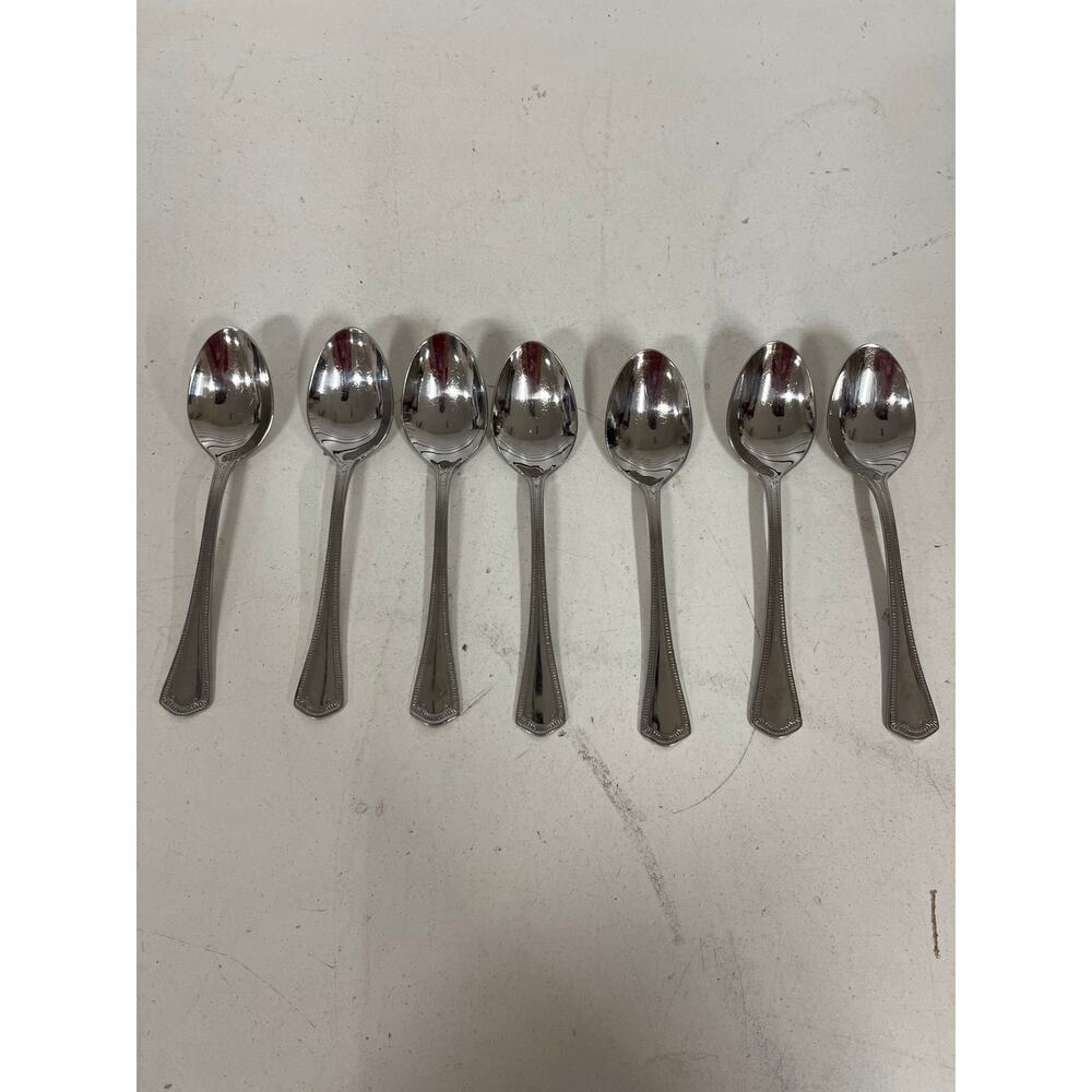 (7) TEASPOONS Waterford SOMERSET 18/10 Stainless China
